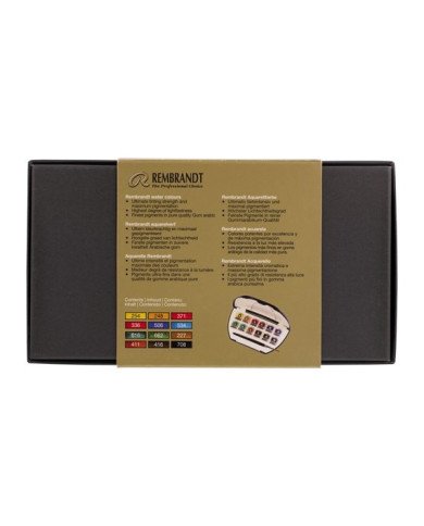 Aquarelle Extra Fine REMBRANDT 12 Couleurs + Pinceau