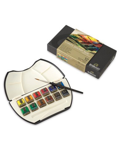 Aquarelle Extra Fine REMBRANDT 12 Couleurs + Pinceau