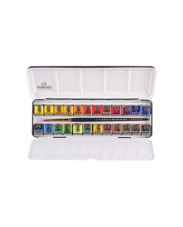 Aquarelle Extra Fine REMBRANDT 24 Couleurs + Pinceau