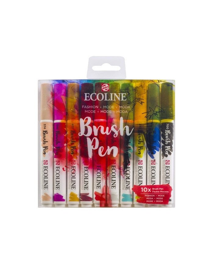 10 Feutres Brushpen Ecoline Mode - Talens
