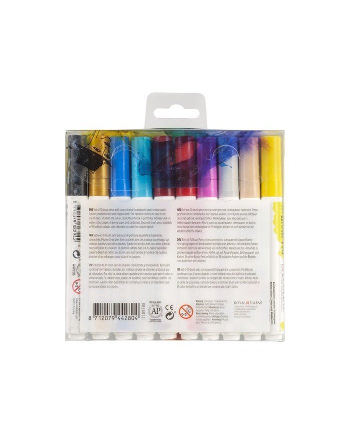 10 Feutres Brushpen Ecoline Mode - Talens