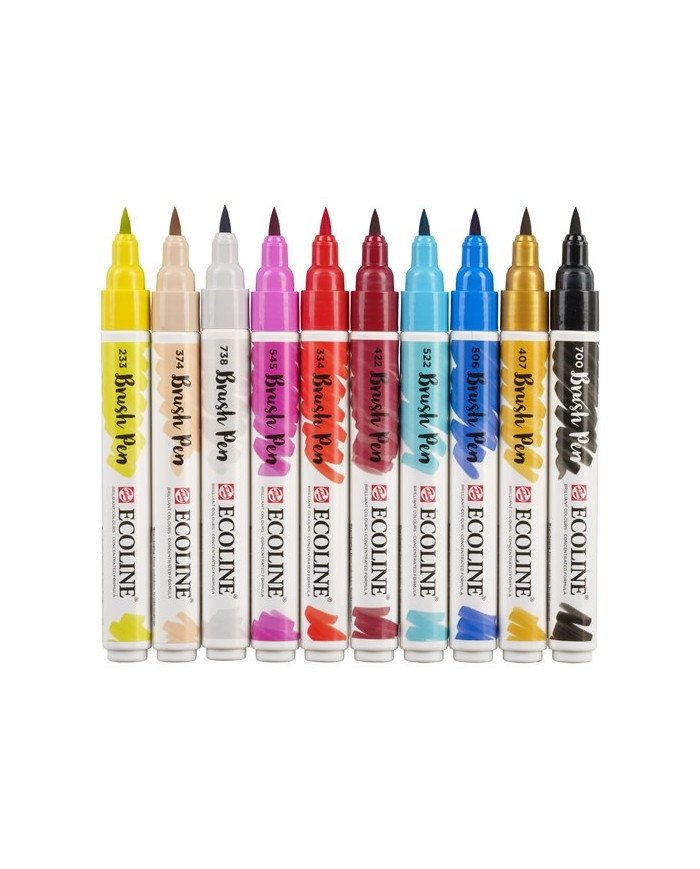 10 Feutres Brushpen Ecoline Mode - Talens