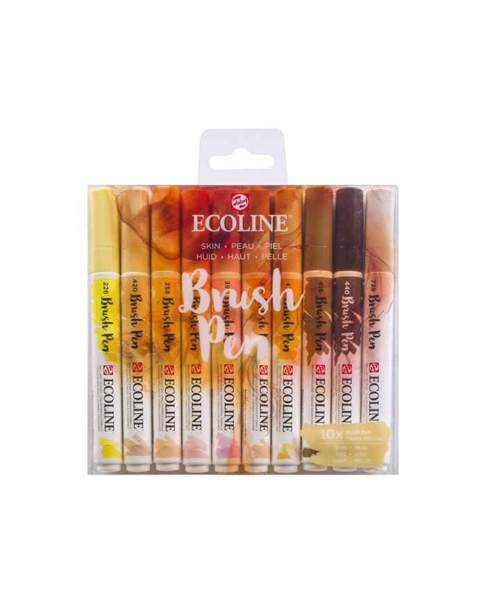 10 Feutres Brushpen Ecoline Peau - Talens