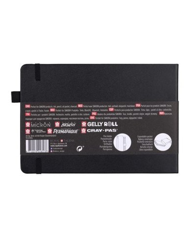 SAKURA Sketch Book 21x14.8CM (A5) - 140g/m² - 80 Feuilles Noires