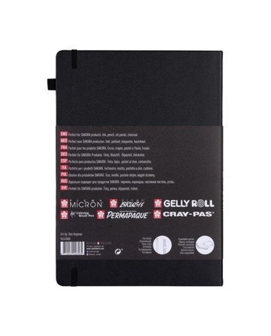SAKURA Sketch Book A4 - 140g/m² - 80 Feuilles Noires SAKURA Sketch Book A4 - 140g/m² - 80 Feuilles Noires