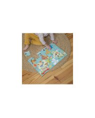 Puzzle Mappemonde Boite Métal 48Pièces APLI