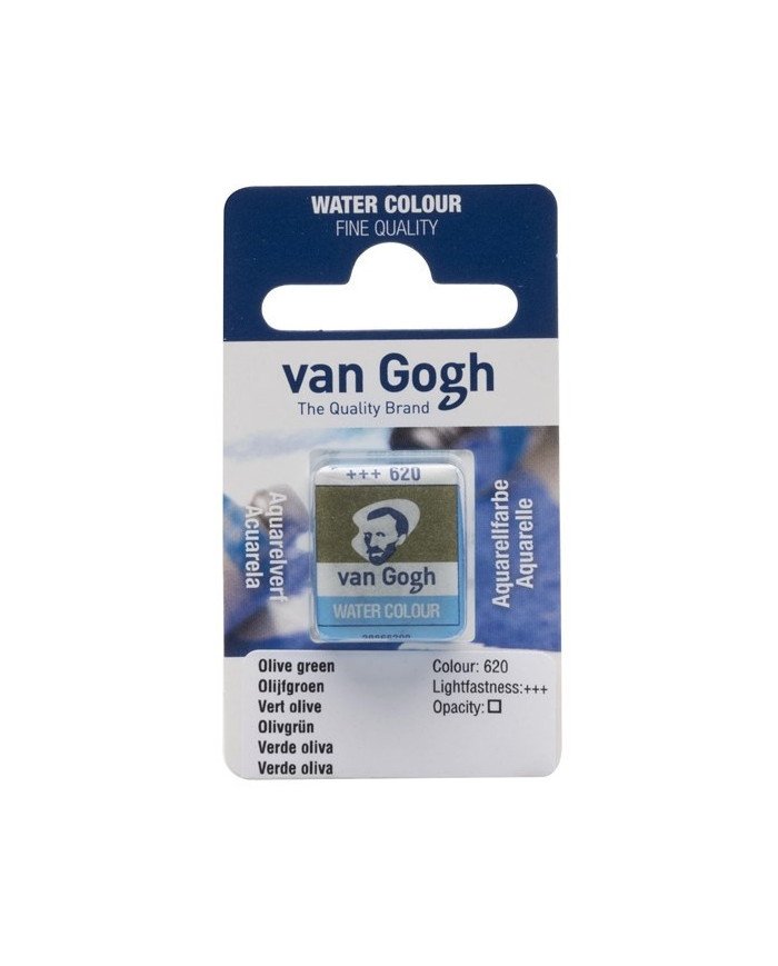 Peinture Aquarelle Fine Demi-Godet - 620 Vert Olive Peinture Aquarelle Fine Demi-Godet - 620 Vert Olive