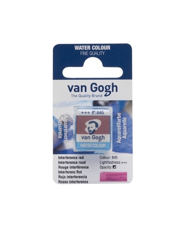 Peinture Aquarelle Fine Demi-Godet - 845 Rouge Interférence 845