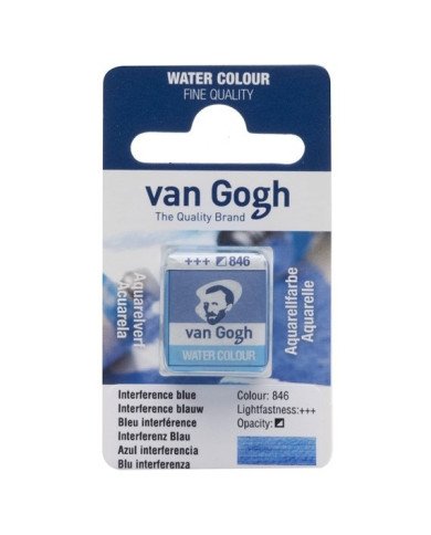 Peinture Aquarelle Fine Demi-Godet - 846 Bleu Interférence
