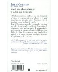 C'est une chose étrange à la fin que le monde - Jean d' Ormesson