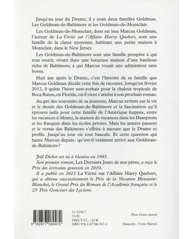 Le livre des Baltimore Joël Dicker