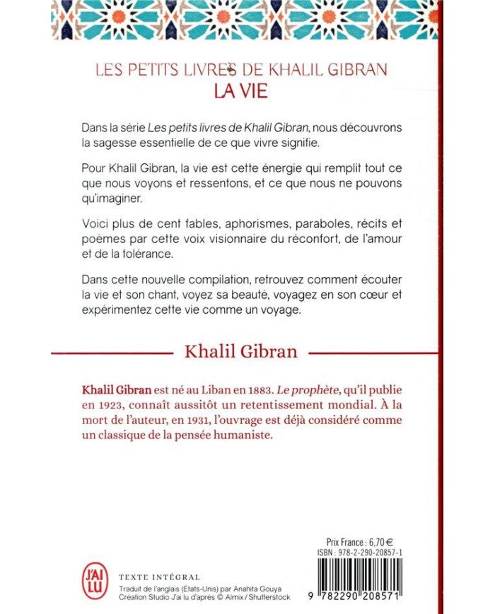 La vie Khalîl Gibrân