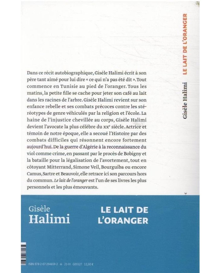 Le lait de l'oranger Gisèle Halimi