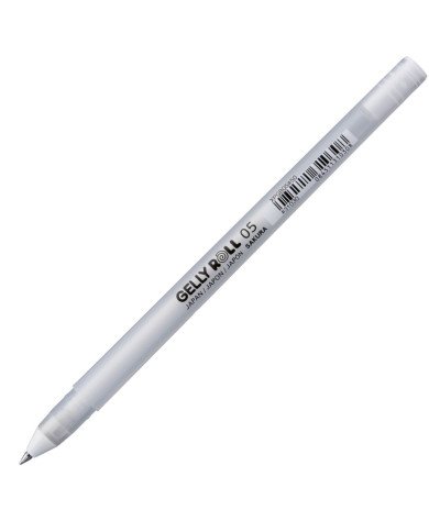 Stylo Gel Gelly Roll Fin Blanc 0,5mm SAKURA Stylo Gel Gelly Roll Fin Blanc 0,5mm SAKURA