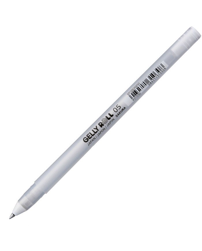 Stylo Gel Gelly Roll Fin Blanc 0,5mm SAKURA