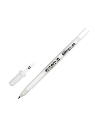 Stylo Gel Gelly Roll Moyen Blanc 0,8mm SAKURA Stylo Gel Gelly Roll Moyen Blanc 0,8mm SAKURA