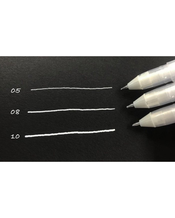 Stylo Gel Gelly Roll Moyen Blanc 0,8mm SAKURA