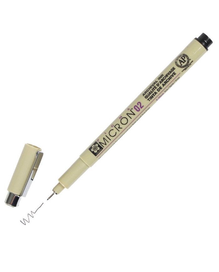 Stylo Pigma Micron 02 Noir 0.30 mm SAKURA