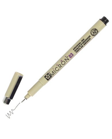 Stylo Pigma Micron 03 Noir 0.35 mm SAKURA