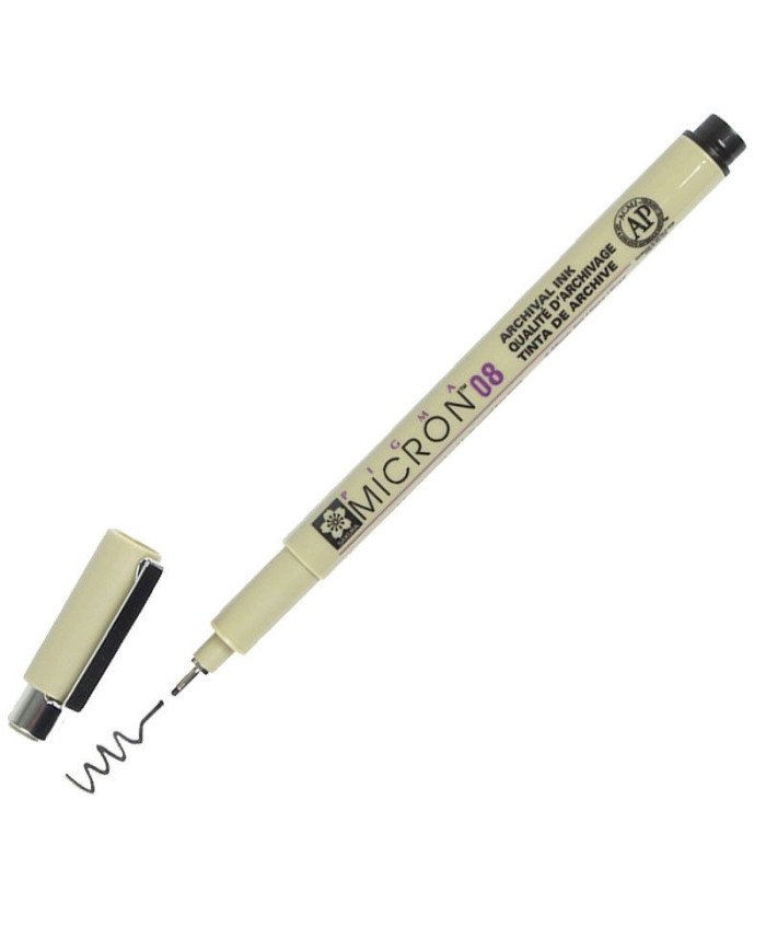 Stylo Pigma Micron 08 Noir 0.5 mm SAKURA