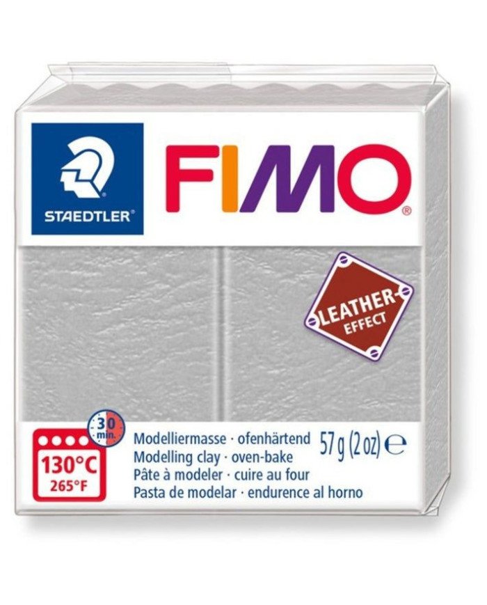 Pâte Fimo Leather Effect Gris Paloma 809 - 57G Staedtler