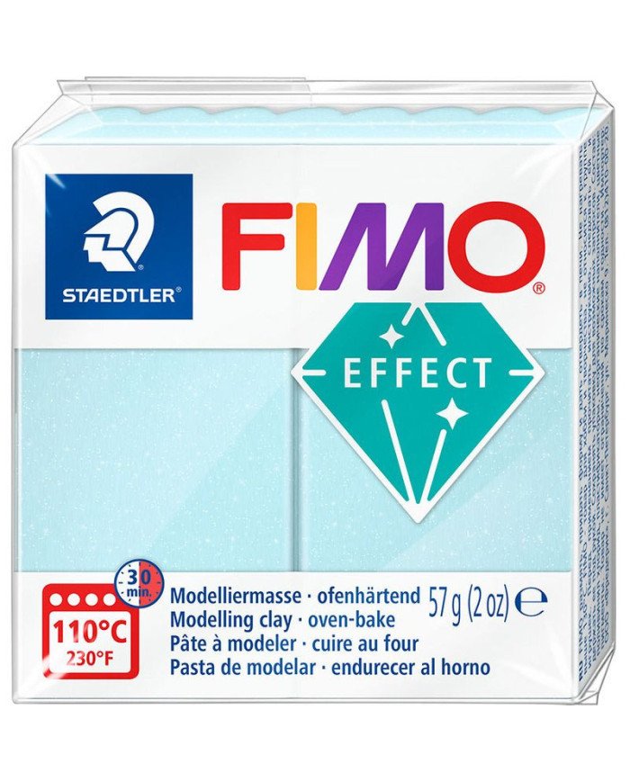 Pâte Fimo Effect Pailletée Bleu Quartz Glacier 306 - 57G Staedtler