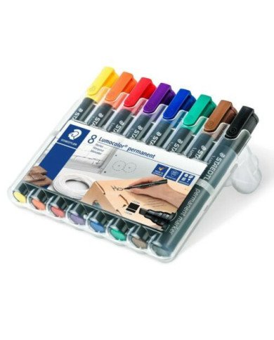 Marqueur permanent- 350- Lumocolor- Etui de 8 Staedtler
