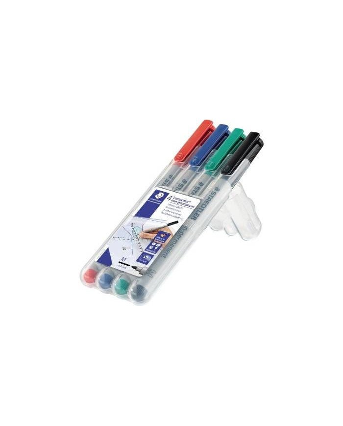 4 Marqueurs Non Permanents 1MM -M- Lumocolor Staedtler
