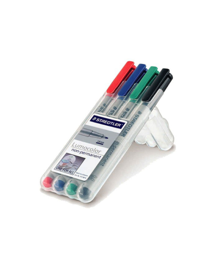 4 Marqueurs Non Permanents 0.6MM -F- Lumocolor Staedtler