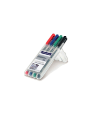 4 Marqueurs Non Permanents 0.6MM -F- Lumocolor Staedtler