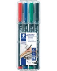 Pack de 4 Marqueurs Permanents 0.6MM-Lumocolor Staedtler