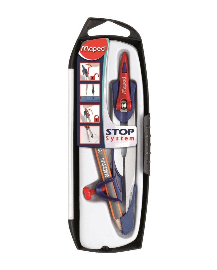 Compas Scolaire Branche Métal Stop Système Maped