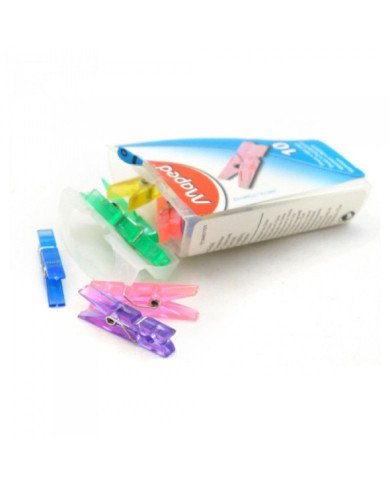 Boite Distributrice de 10 Pinces 33MM Coloris Assortis MAPED Boite Distributrice de 10 Pinces 33MM Coloris Assortis MAPED