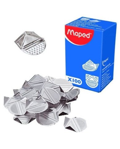 Coins de Lettres Boite de 100Pièces Aluminium MAPED 034801