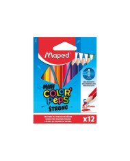 Paquet 12 Crayons de Couleur Color'Peps Mini Strong MAPED Paquet 12 Crayons de Couleur Color'Peps Mini Strong MAPED