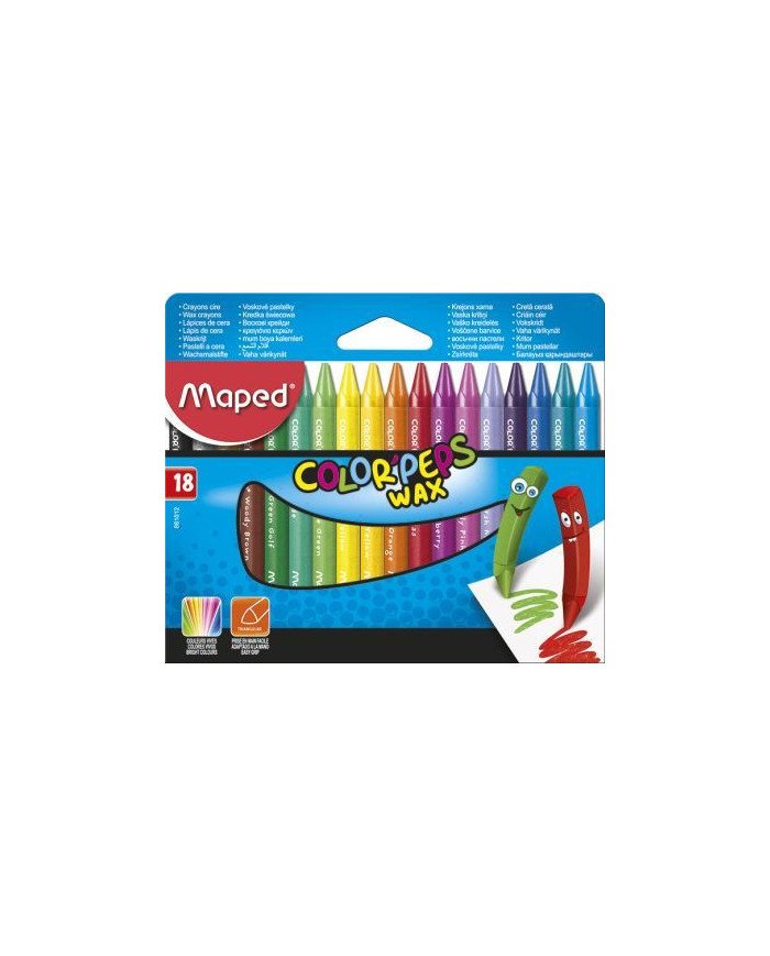 Boîte de 18 Crayons A Cire Color'Peps MAPED