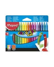 Boîte de 18 Crayons A Cire Color'Peps MAPED