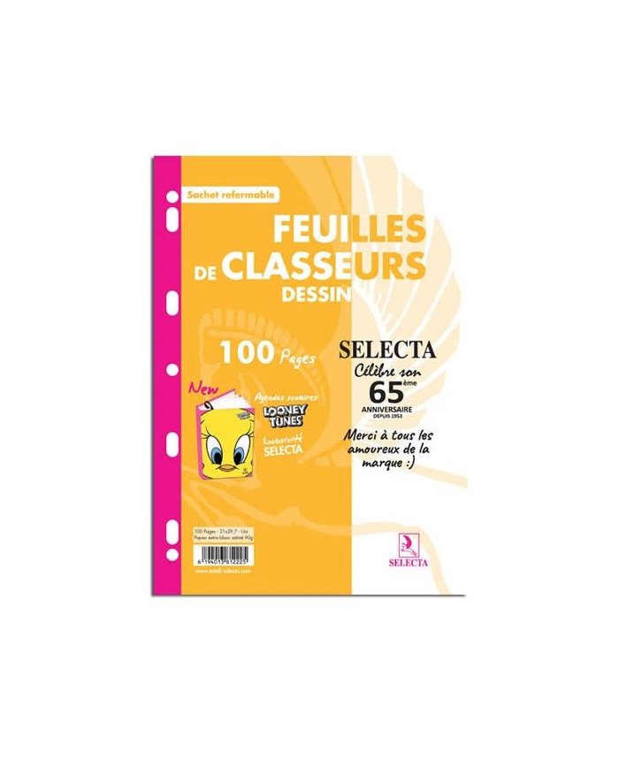 Recharge Classeur 100 Pages Blanches 21*29.7 Selecta Recharge Classeur 100 Pages Blanches 21*29.7 Selecta