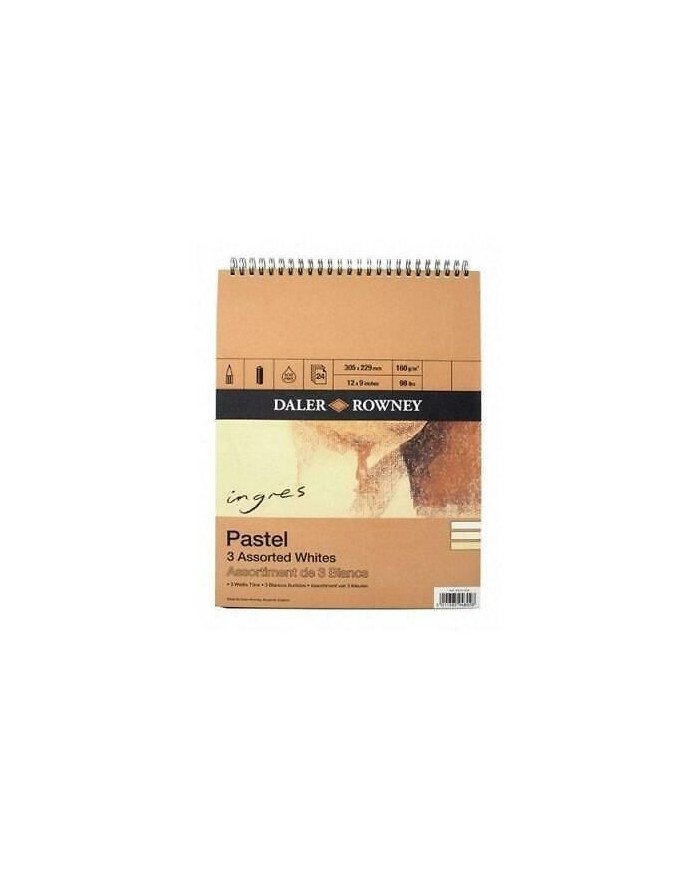 Bloc Papier Pastel Spiral A3 -160G- 24 Feuilles Ingres