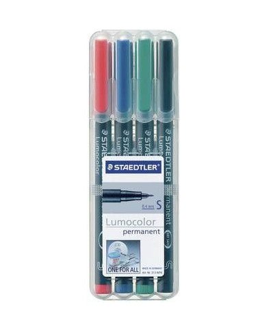 4 Marqueurs Permanents 0.4MM -S- Lumocolor Staedtler