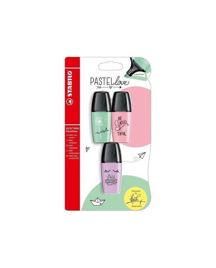 Set Stabilo Boss Mini Pastel Love de 3