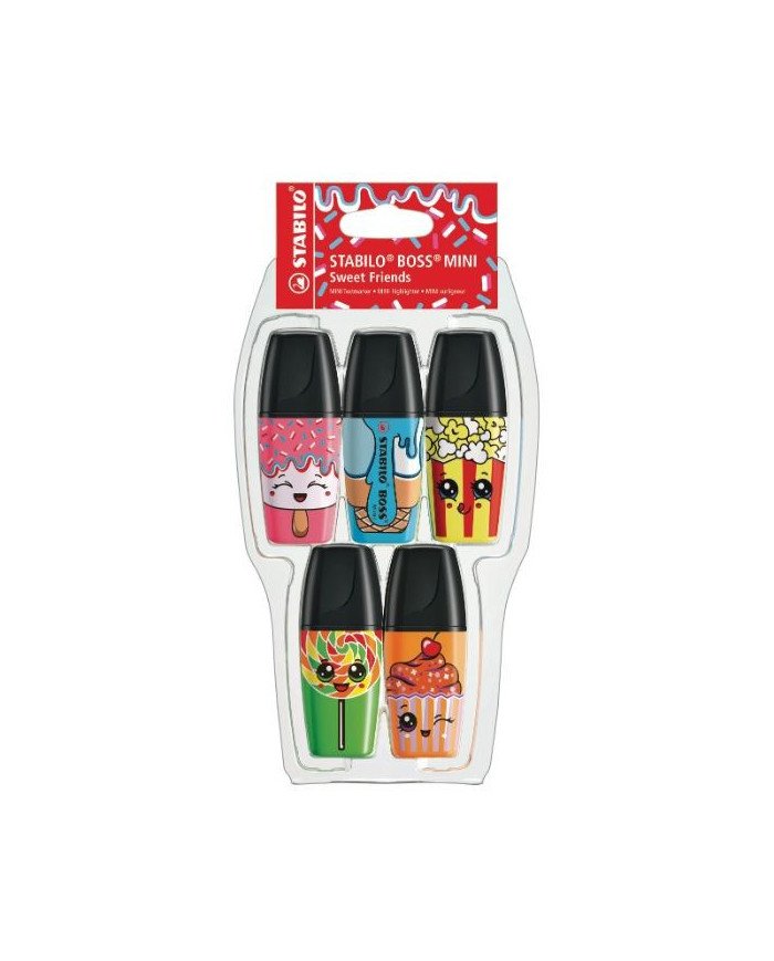 Set Stabilo Boss Mini Sweet Friends Clamshell de 5