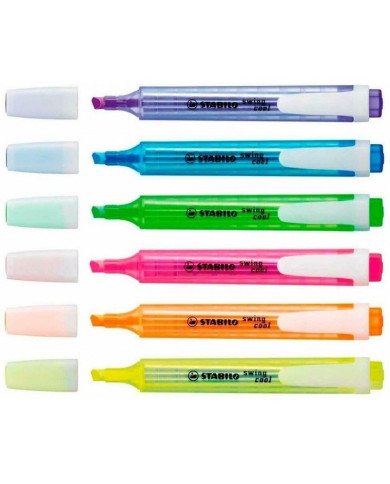 Pochette De 6 Surligneurs Stabilo Swing Cool