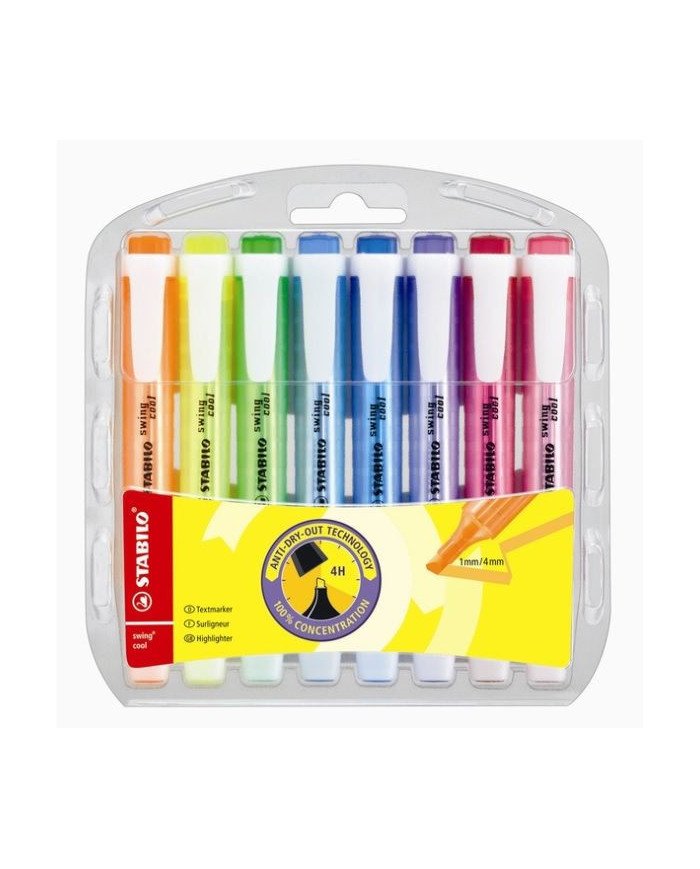 Pochette De 8 Surligneurs Stabilo Swing Cool