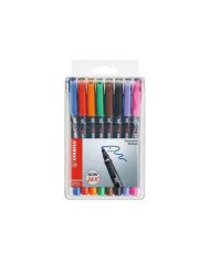 Stabilo Pochette de 8 Feutres Pour Rétroprojection Pointe Moyenne Assortis