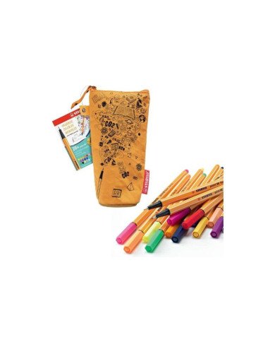Trousse en Papier-Tissu Ecologique 20 Feutres Point 88 Stabilo Trousse en Papier-Tissu Ecologique 20 Feutres Point 88 Stabilo