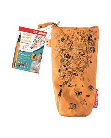 Trousse en Papier-Tissu Ecologique 20 Feutres Point 88 Stabilo Trousse en Papier-Tissu Ecologique 20 Feutres Point 88 Stabilo