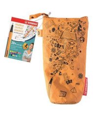 Trousse en Papier-Tissu Ecologique 20 Feutres Point 88 Stabilo