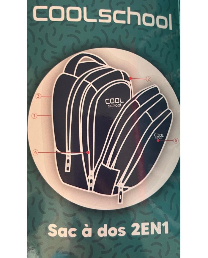 Sac à dos Combo 2 en 1 Unicorne Cool School Adaptable au chariot