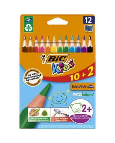 Bic Kids Evolution Triangle Crayons Triangulaires 12 Pièces
